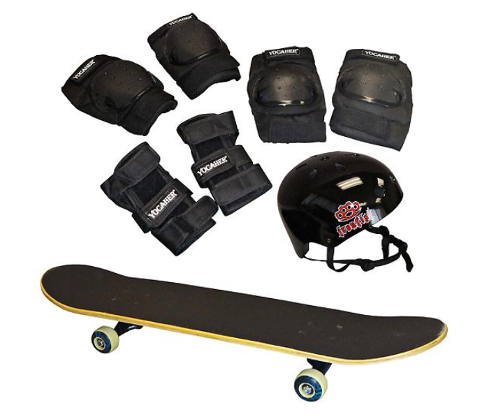 Family Center Skate Board With Cover - Black - Zoom Image