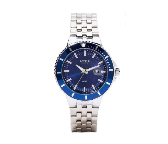 Royale Executive RE030E Submariner Style Metal Analog Watch For Men - Blue - Zoom Image 1