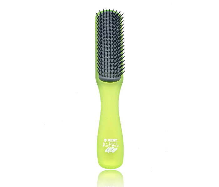 Kent Airhedz AHGLO01 Glo Half-Radial 9 Row Hair Brush - Lime - Zoom Image 1