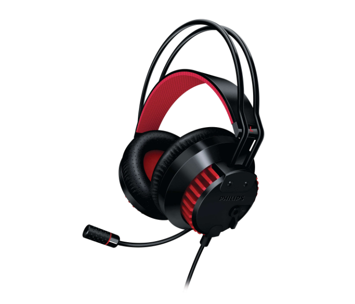 Philips SHG8000 PC Gaming Headset - Black and Red - Zoom Image 2