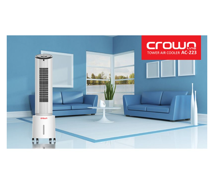 Crownline AC223 4L Tower Air Cooler Machine - White and Black - Zoom Image 4