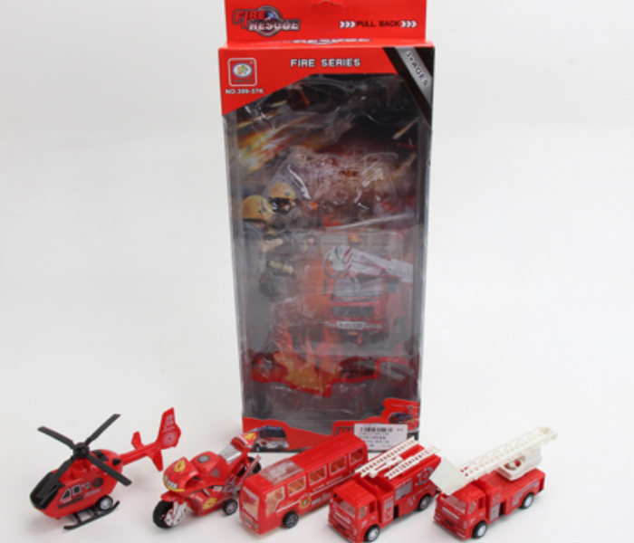 Family Center 5 Pcs Pull Back Car - Red - Zoom Image