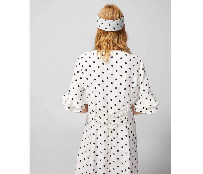 Springfield AW18 Polka Dotted Knit Dress EU 40 For Women - White and Black - Zoom Image 2