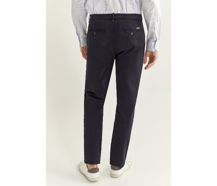 Springfield SS20 Sport Trouser Solid Chinos EU 40 For Men - Navy - Zoom Image 4