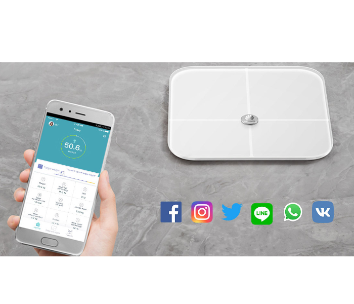 Huawei AH100 Body Fat Scale - White - Zoom Image 4