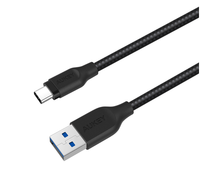 Aukey AC2B 2m USB Type C Braided Cable Aluminum Head - Black - Zoom Image 4