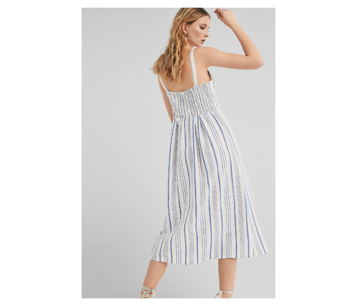 Springfield SS19 Striped Knit Dress EU 42 For Women - White and Blue - Zoom Image 2