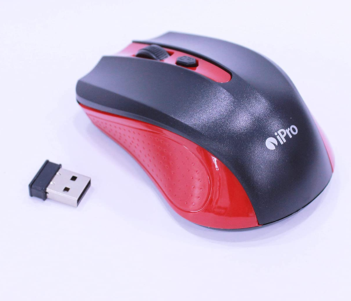 iSmart IP400 Ipro Wireless Mouse 2.4GHz for Home and Office Use – Red and Black - Zoom Image