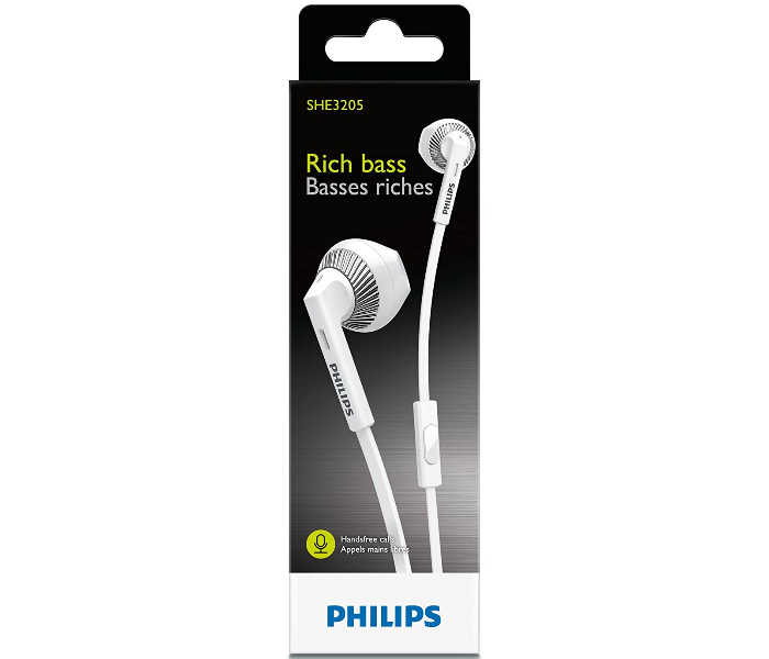 Philips SHE3205WT In Ear Headphones - White - Zoom Image 3