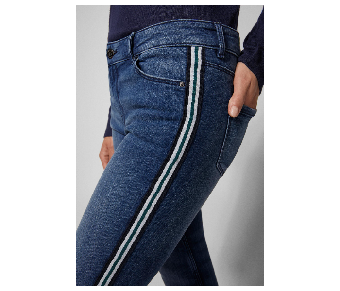 Springfield AW18 Fancy Denim Trouser EU 40 For Women - Blue and Green - Zoom Image 2