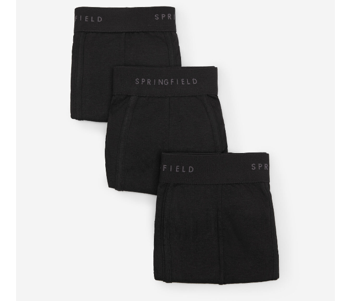 Springfield AW19 Pack Of 3 Knitted Boxers And Slips Large For Men - Black - Zoom Image 1