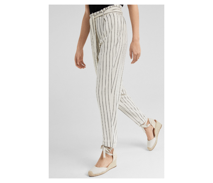 Springfield SS19 Striped Cotton Fancy Pant EU 36 For Women - Ivory Black - Zoom Image 2