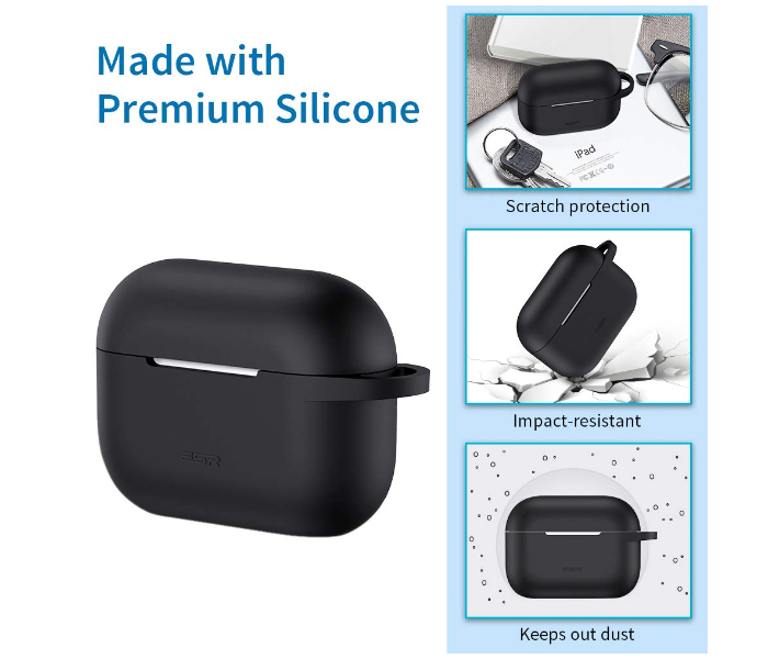 ESR Upgraded Protective Cover for AirPods Pro Case - Black - Zoom Image 2