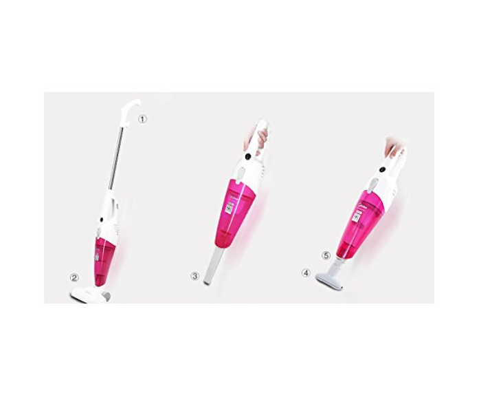 Midea SC-861 Stick Home Vacuum Cleaner - White and Pink - Zoom Image 1