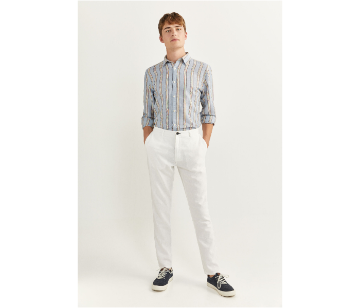 Springfield SS20 Sport Trouser Solid Chinos EU 48 For Men - White - Zoom Image 1