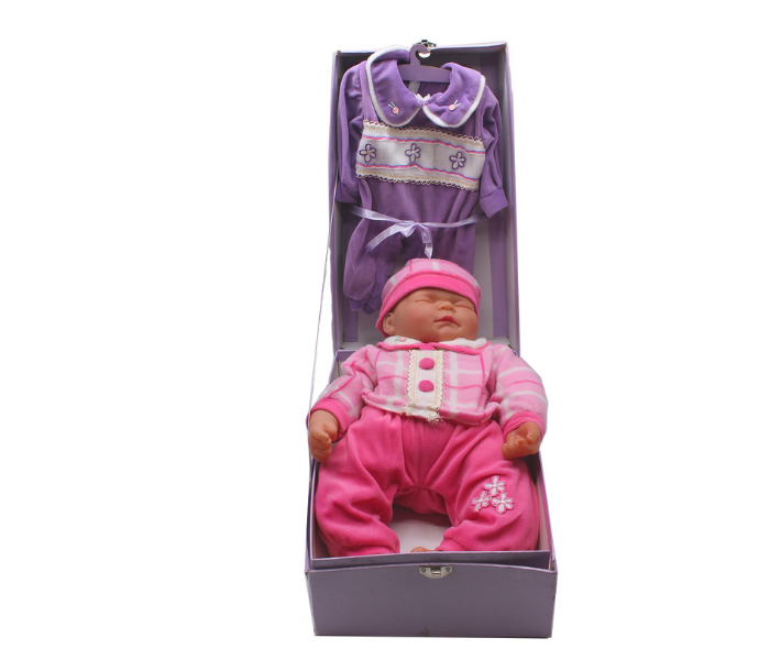 Basmah Sleeping Doll With Box  - Deep Pink - Zoom Image