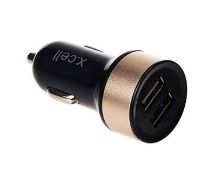 Xcell XLCC480MLC Car Charger with 3 in 1 Cable - Black and Gold - Zoom Image 1