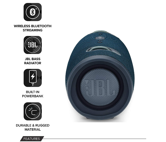 JBL Xtreme 2 Portable Waterproof Bluetooth Speaker - Blue - Zoom Image 3