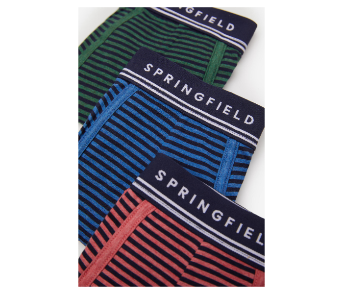 Springfield SS20 Pack of 3 Knitted Boxers And Slips Large For Men- Blue Red and Green - Zoom Image 2