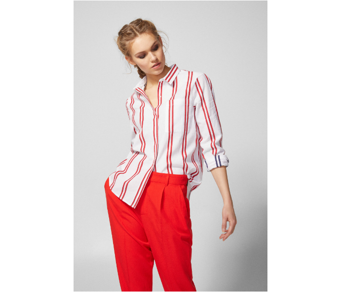 Springfield SS19 Long Sleeve Striped Blouse EU 38 For Women - Red and White - Zoom Image 3