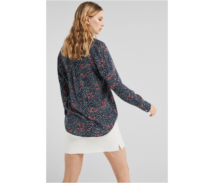 Springfield AW19 Long Sleeve Printed Blouse EU 40 For Women - Blue and Pink - Zoom Image 2