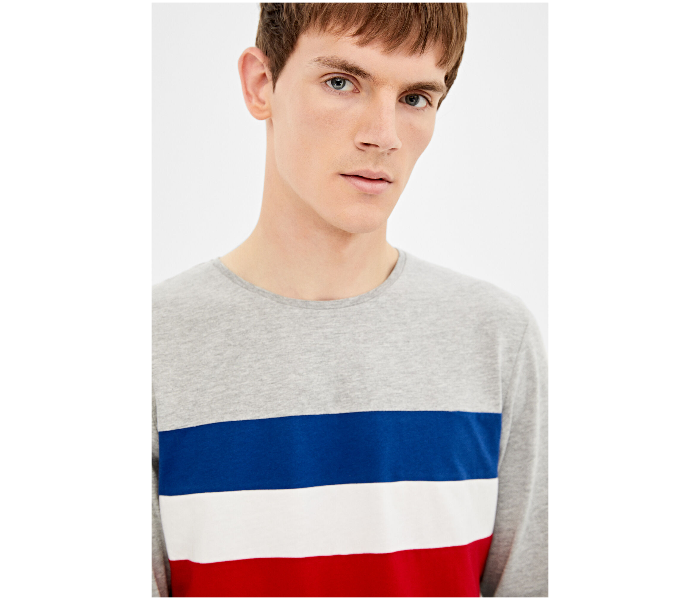 Springfield AW19 Basic Striped T-Shirt Extra Large - Dark Grey - Zoom Image 2