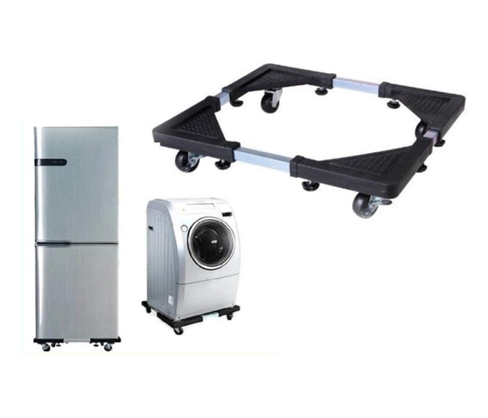 Adjustable and Movable Refrigerator and Washing Machine Stand – Black     - Zoom Image 3