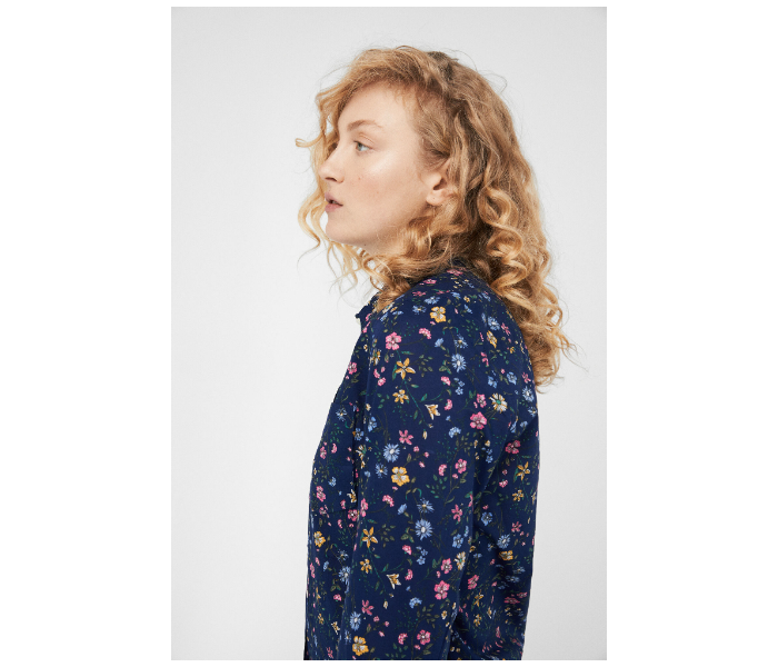 Springfield SS19 Long Sleeve Floral Blouse EU 40 For Women - Navy Blue - Zoom Image 2