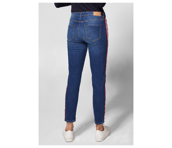 Springfield AW18 Fancy Denim Trouser EU 36 For Women - Blue and Red - Zoom Image 2