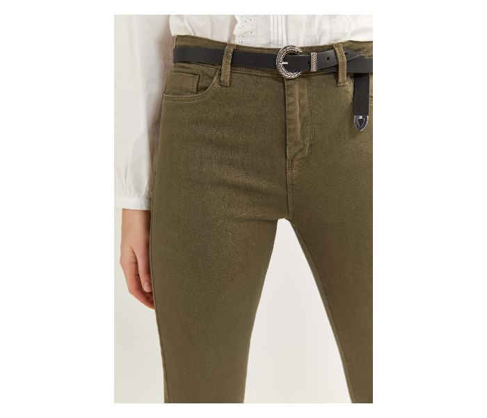 Springfield SS20 Plain Trouser EU 44 For Women - Moss Green - Zoom Image 4