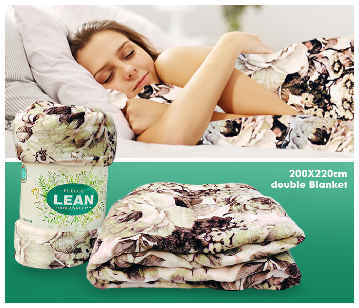 Fleece Lean Designed 200X220cm Blanket - Grey - Zoom Image