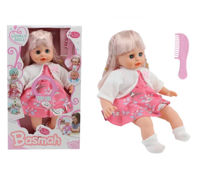 Basmah 14inch Doll Set With Sound - White - Zoom Image 1