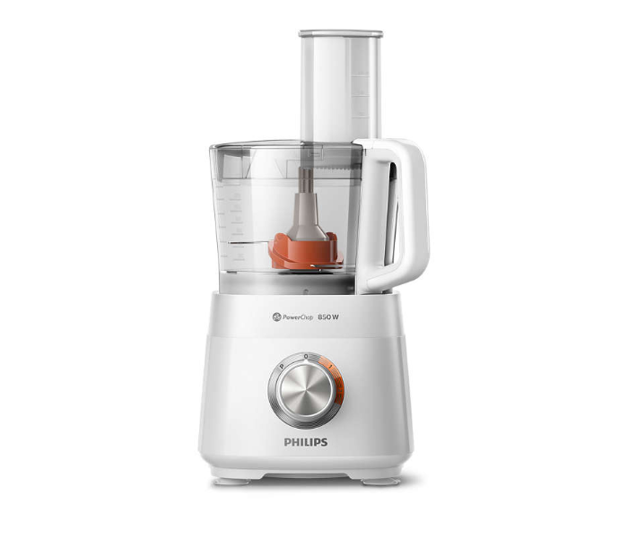 Philips HR7520-01 850 Watts Viva Collection 2 In 1 Compact Food Processor - White - Zoom Image 1