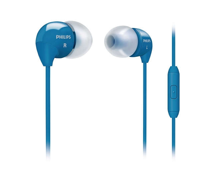 Philips SHE3595BL In Ear Headset with Mic - Blue - Zoom Image 1