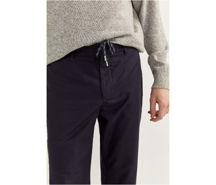 Springfield SS20 Sport Trouser Solid Chinos EU 38 For Men - Navy Blue - Zoom Image 2