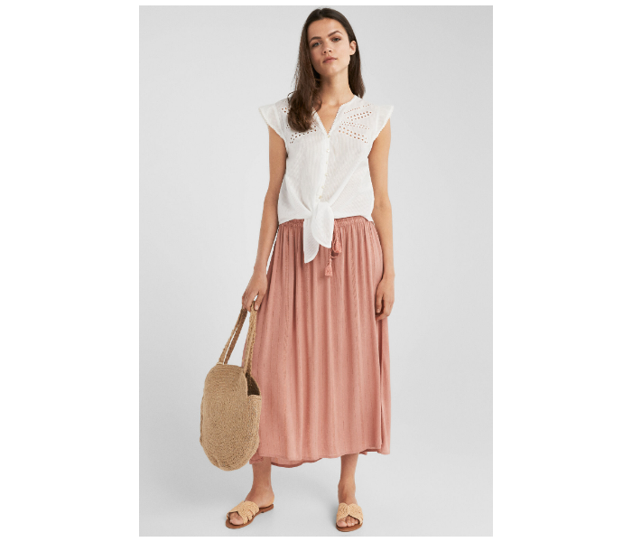 Springfield SS19 Striped Midi Skirt Medium For Women - Salmon Pink - Zoom Image 1