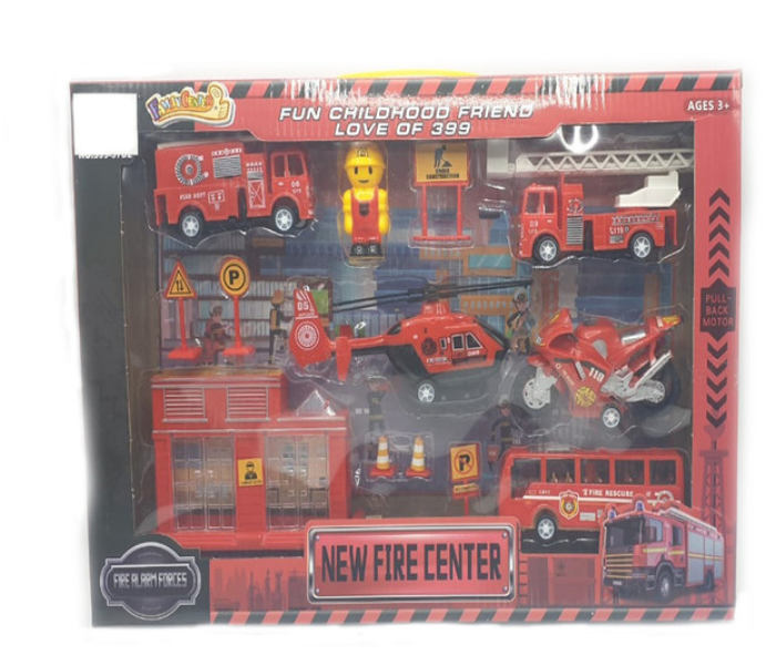 Family Center Pull Back Fire Engine Set - Red - Zoom Image 5