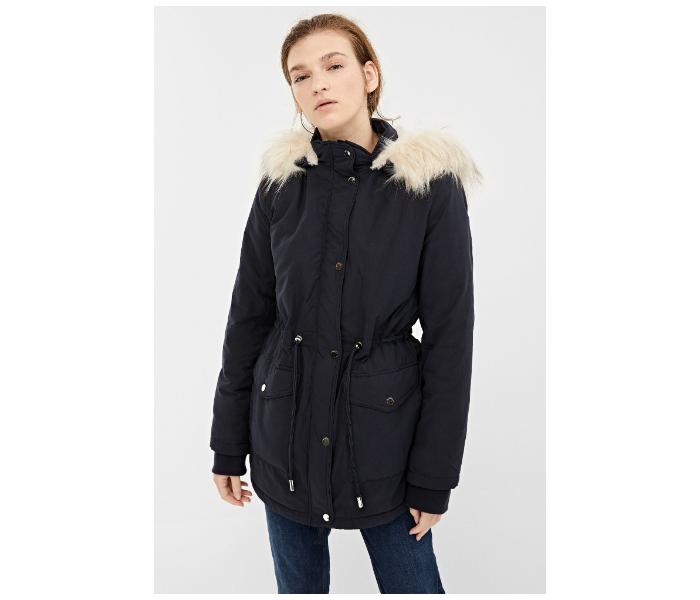 Springfield AW19 Solid Winter Jacket EU 40 For Women - Black - Zoom Image 4