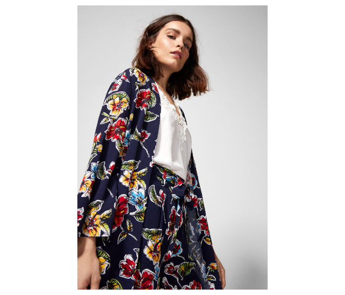 Springfield AW18 Floral Kimonos Large For Women - Dark Blue - Zoom Image 1