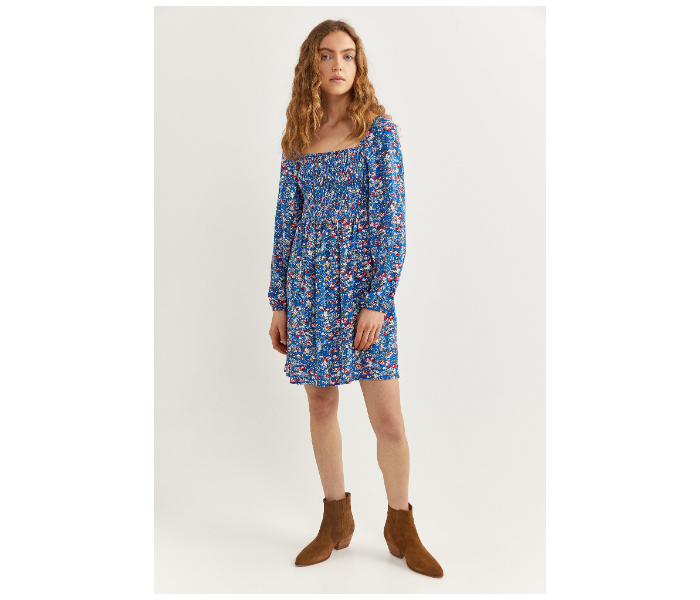 Springfield SS20 Floral Mini Knit Dress EU 42 For Women - Light Blue - Zoom Image 1