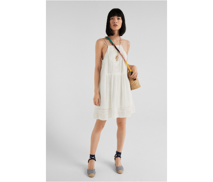 Springfield SS19 Knit Dress EU 34 For Women - Light Cream - Zoom Image 4