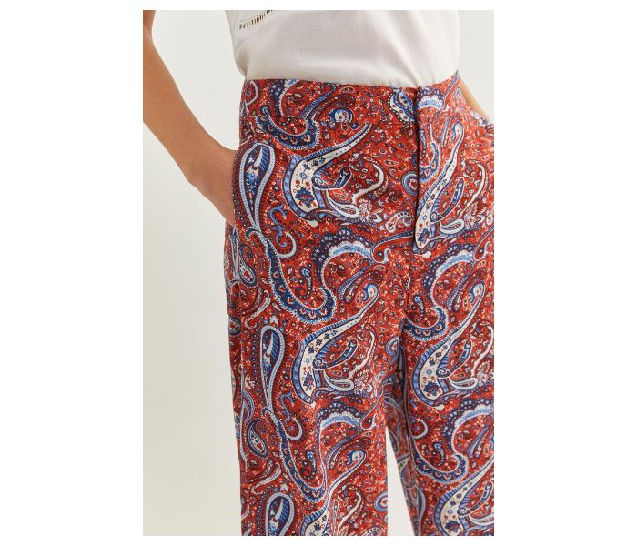 Springfield SS20 Printed Cotton Fancy Pant EU 40 For Women - Light Brown - Zoom Image 3