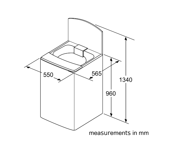 Bosch WOE701W0GC 7 Kg Series 4 Top Loader Washing Machine - Black and White - Zoom Image 5