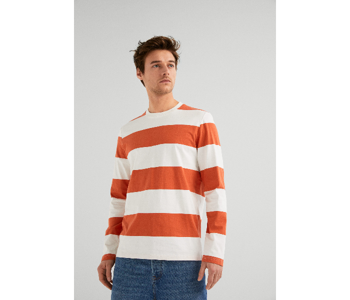 Springfield SS19 Basic Striped T-Shirt XXL - Orange - Zoom Image 1