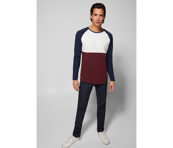 Springfield AW18 Basic Striped T-Shirt Extra Large - Wine - Zoom Image 4