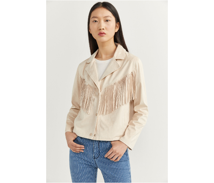 Springfield SS20 Fancy Jacket Large For Women - Beige - Zoom Image 1