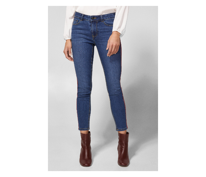 Springfield AW18 Fancy Denim Trouser EU 34 For Women - Blue and Brown - Zoom Image 2