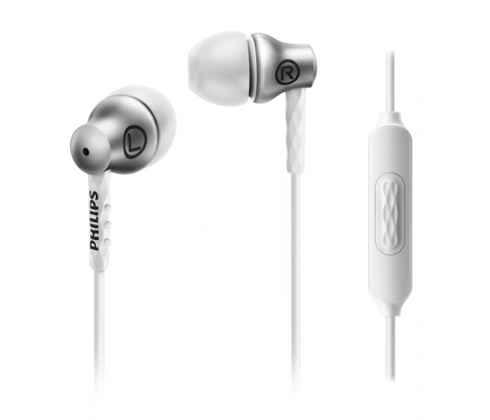 Philips SHE8105SL In Ear Headphones with Mic - Silver - Zoom Image 1