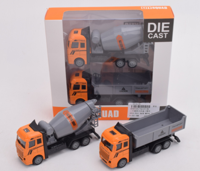 Family Center 2 Pcs Pull Back Metal Truck - Orange - Zoom Image