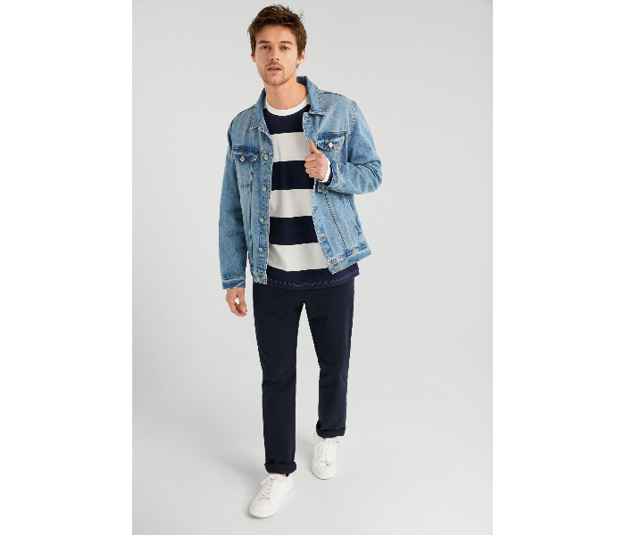 Springfield SS19 Basic Striped T-Shirt Large - Medium Blue - Zoom Image 3